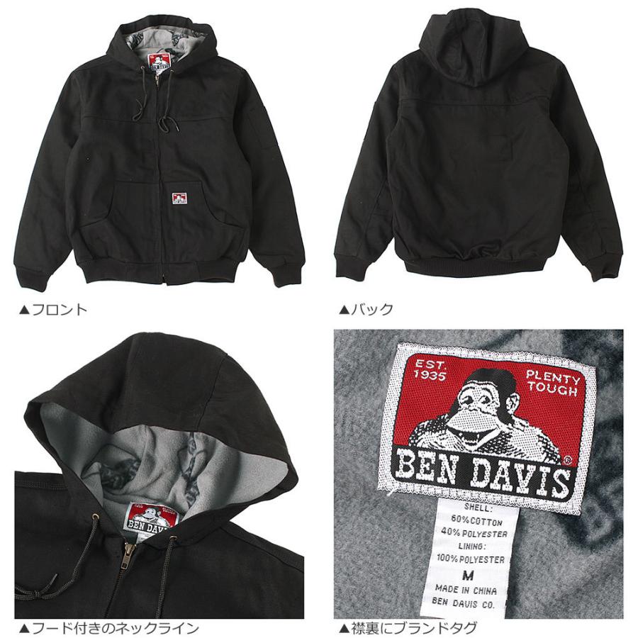 BEN DAVIS ベンデイビス ジャケット メンズ フード付き フリース BEN DAVIS ベンデイビス ジャケット メンズ フード付き フリース