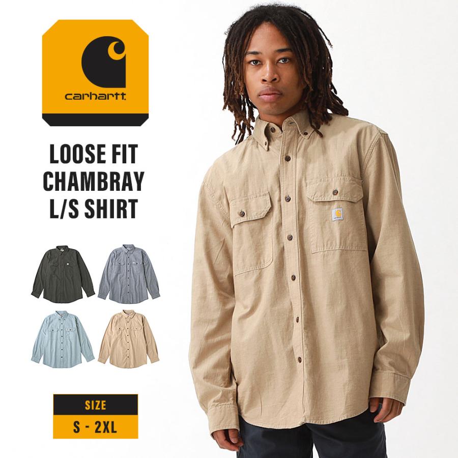 ボタンダウンシャツ(長袖) Carhartt（カーハート） シャツ 長袖 ボタンダウン ポケット 無地