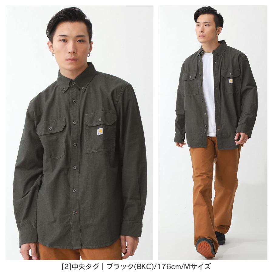 Carhartt（カーハート） シャツ 長袖 ボタンダウン ポケット 無地