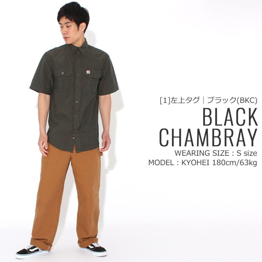 Carhartt（カーハート） シャツ 半袖 ボタンダウン ポケット 無地