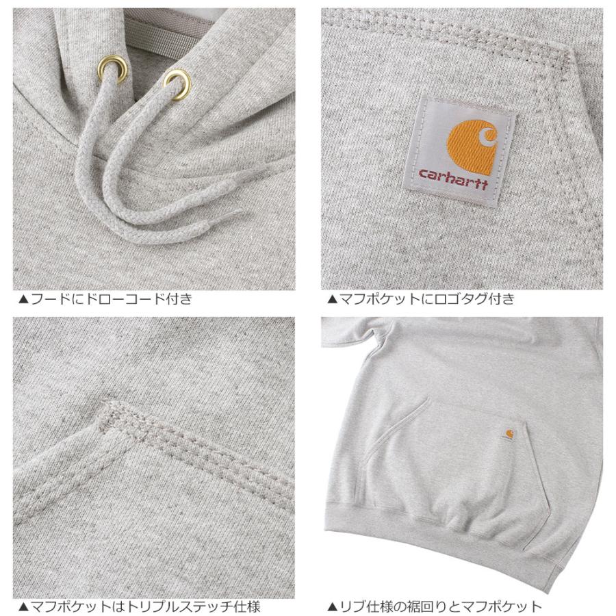 Carhartt カーハート パーカー K121 メンズ 大きいサイズ スウェット プルオーバー 無地 シンプル 裏起毛 ブランド USAモデル 爆買_10