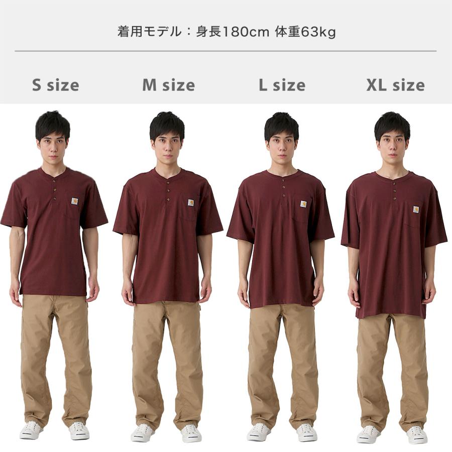 Carhartt（カーハート） tシャツ メンズ 大きいサイズ ヘンリーネック
