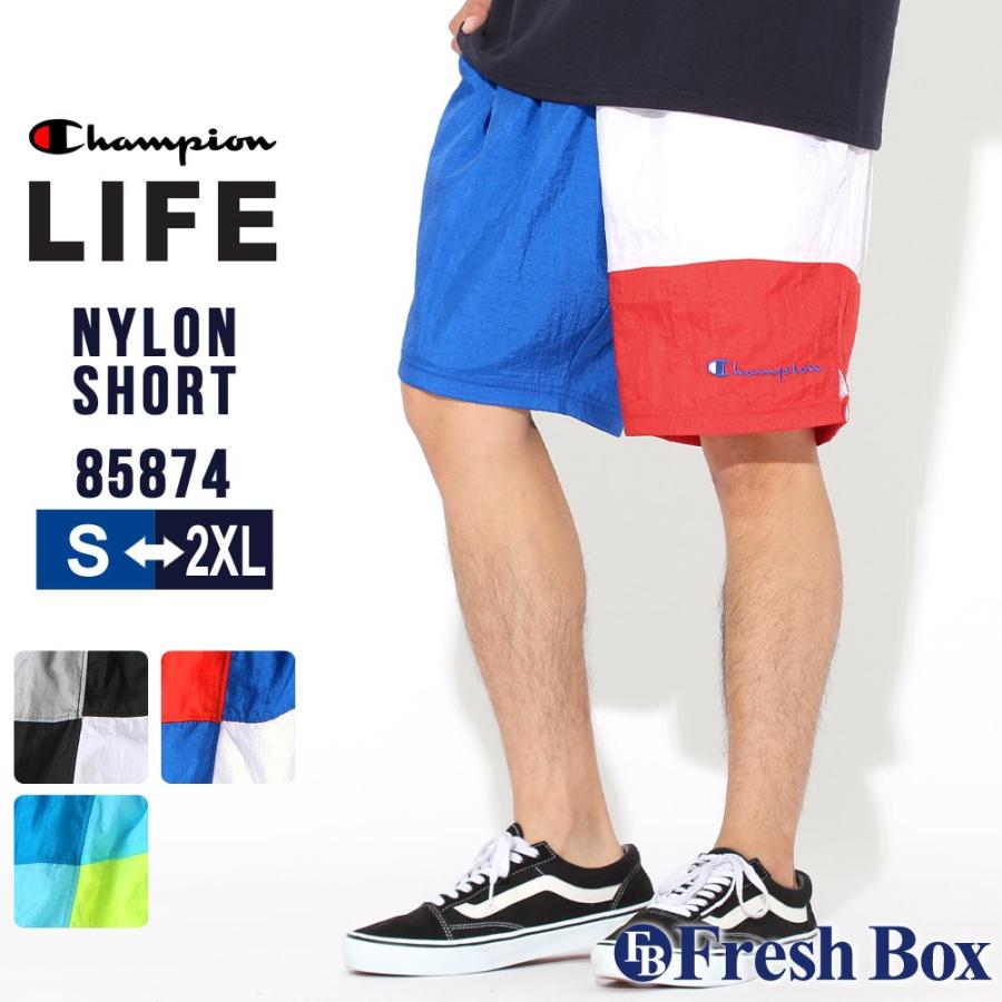チャンピオン ハーフパンツ メンズ ナイロン メッシュ カラーブロック 大きいサイズ ショーツ ブランド アメカジ Usaモデル 最大52 Offクーポン