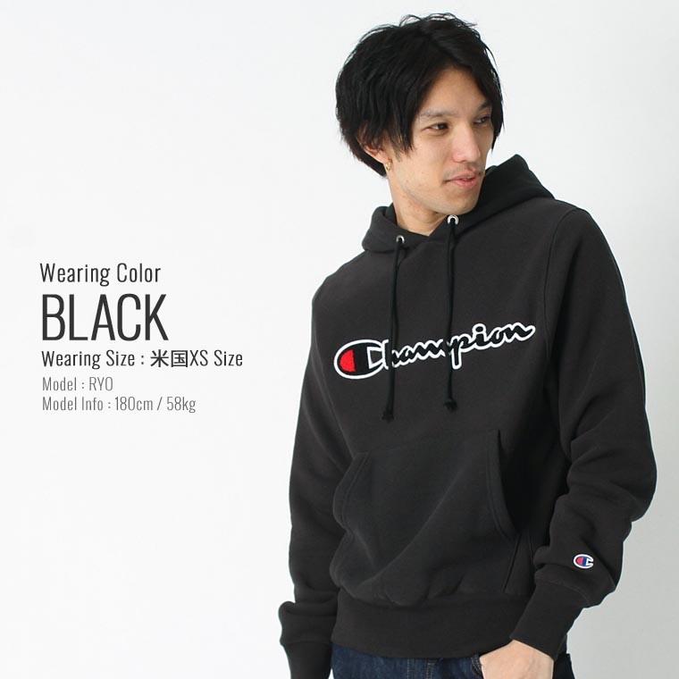 Champion Reverse Weave パーカー M ブラック Champion/1970's Vintage Replica Reverse Weave Hoodie