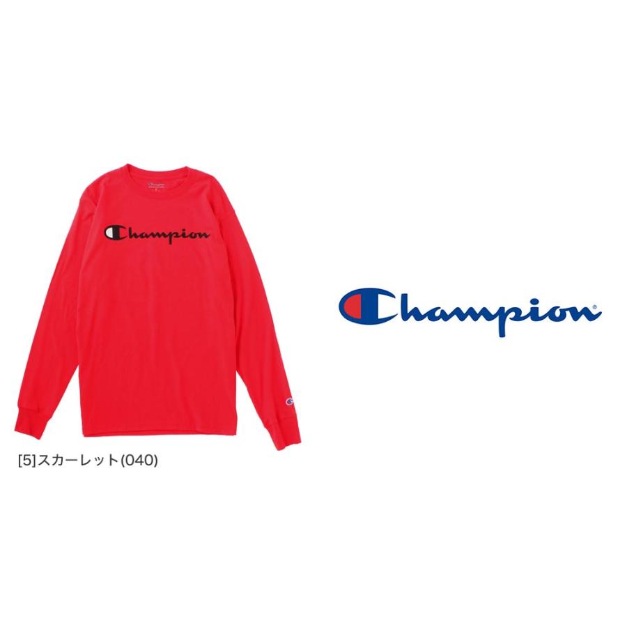 【送料無料】 チャンピオン ロンT メンズ 長袖Tシャツ Champion ロゴ プリント Tシャツ 長袖 大きいサイズ アメカジ レディース USAモデル [GT78H Y07694]｜f-box｜06