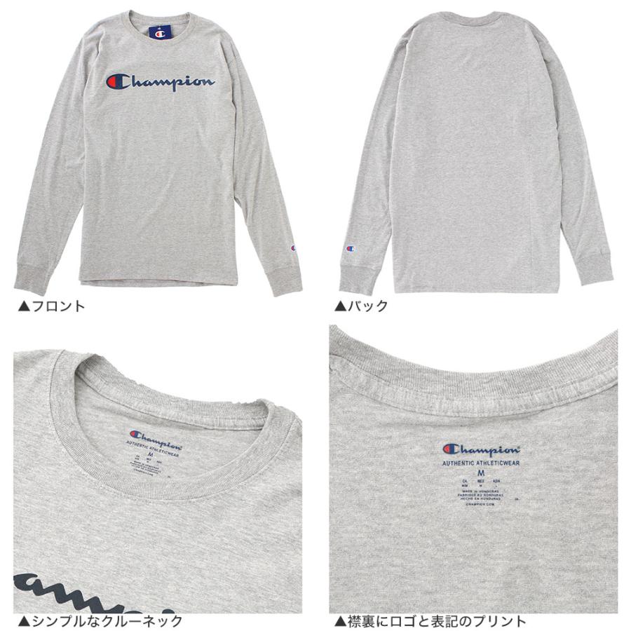 【送料無料】 チャンピオン ロンT メンズ 長袖Tシャツ Champion ロゴ プリント Tシャツ 長袖 大きいサイズ アメカジ レディース USAモデル [GT78H Y07694]｜f-box｜07