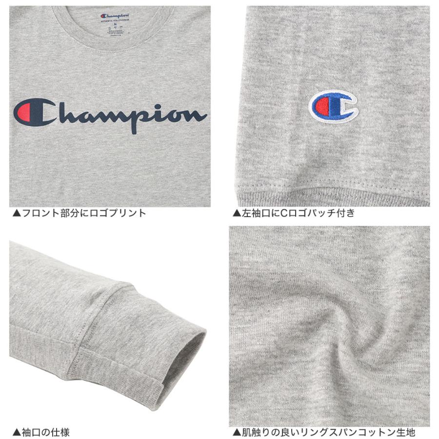 【送料無料】 チャンピオン ロンT メンズ 長袖Tシャツ Champion ロゴ プリント Tシャツ 長袖 大きいサイズ アメカジ レディース USAモデル [GT78H Y07694]｜f-box｜08