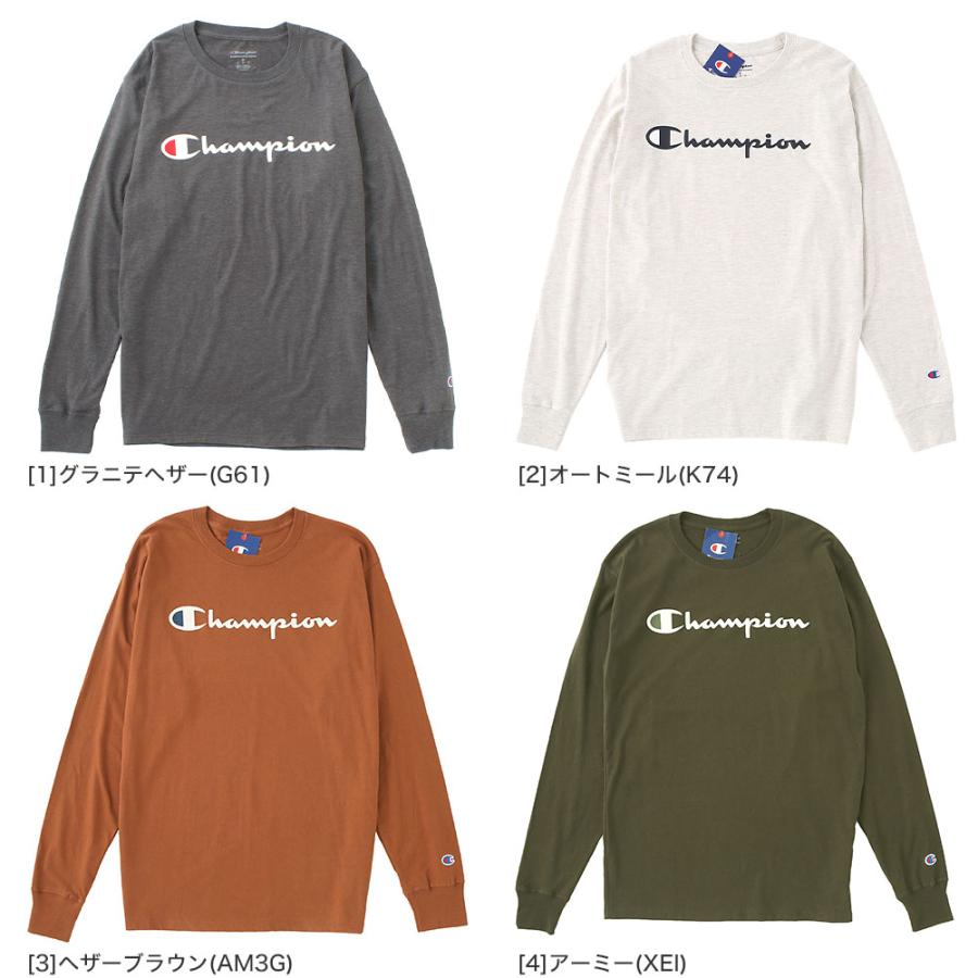 Champion チャンピオン ロンT メンズ 長袖Tシャツ プリント ロゴ Champion チャンピオン ロンT メンズ 長袖Tシャツ プリント ロゴ