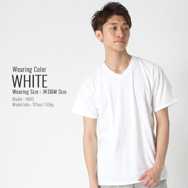 Champion チャンピオン Tシャツ 半袖 Vネック 無地 大きいサイズ