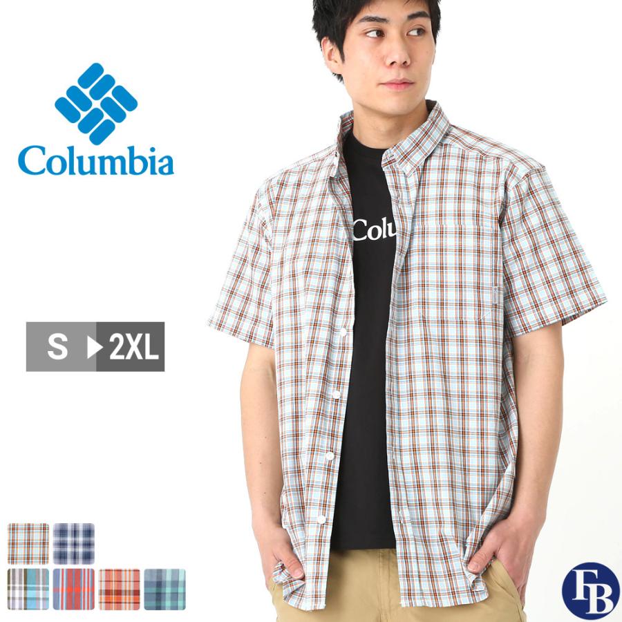 Columbia コロンビア シャツ メンズ チェック 半袖 ボタンダウンシャツ チェックシャツ 大きいサイズ Usaモデル Columbia Freshbox 通販 Yahoo ショッピング