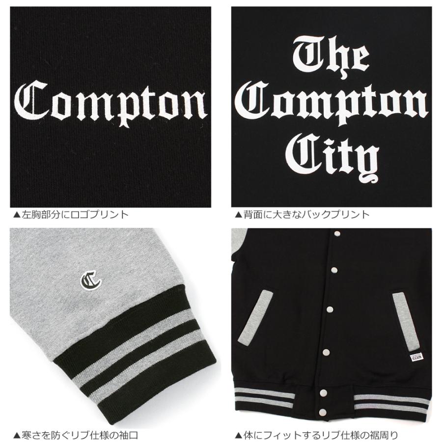 COMPTON スウェット スタジャン シニールワッペン 刺繍ロゴ コンプトン 