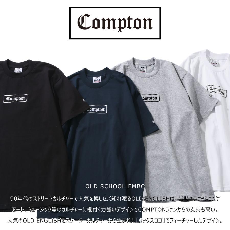 プロクラブ コンプトン Tシャツ 半袖 メンズ USAサイズ PRO CLUB 101 COMPTON OLD SCHOOL EMBO 半袖Tシャツ 大きいサイズ【メール便可】 爆買 | PRO CLUB | 01