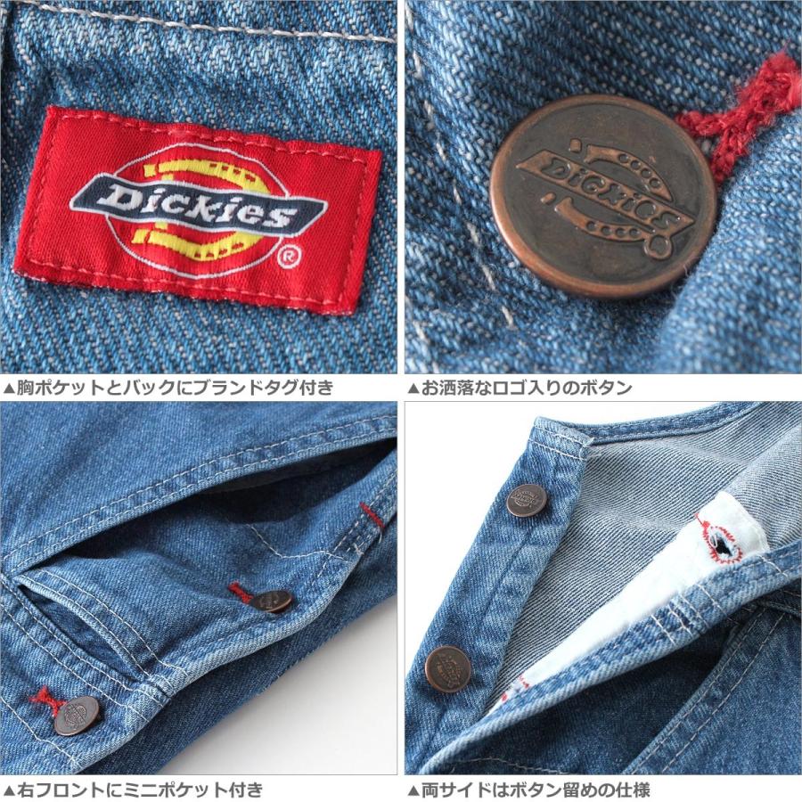 ディッキーズ オーバーオール デニム ウォッシュ加工 8396 メンズ レングス 30インチ 32インチ USAモデル Dickies｜f-box｜06