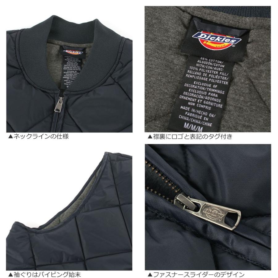 ディッキーズ ダックベスト 裏キルティング 前ファスナー 黒 大きいサイズXXL Dickies(R) x H-D(R) キルティングキャンバスベスト -ハーレー