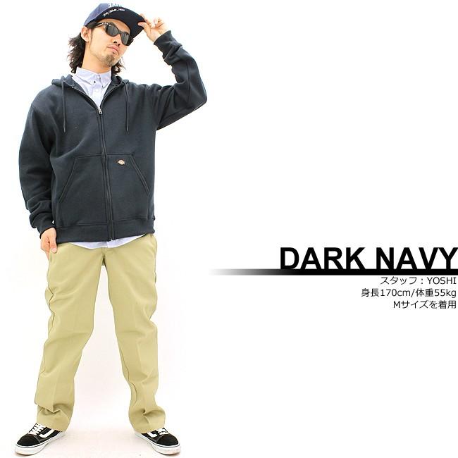 Dickies（ディッキーズ） パーカー ジップアップ 無地 TW391 メンズ 裏