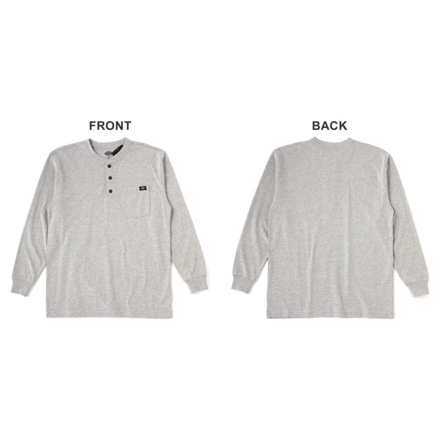 Dickies ディッキーズ 長袖Tシャツ ロンT メンズ 大きいサイズ ヘンリーネック 無地 ポケット 厚手 アメカジ USAモデル【メール便可】 爆買 | Dickies | 07