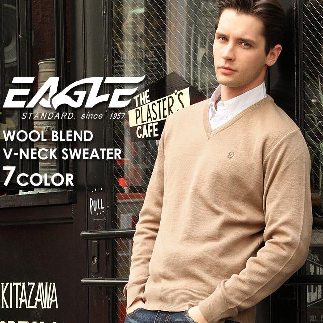 セーター メンズ Vネック ニット 無地 日本製 日本規格 Eagle Standard イーグル ウール プレゼント Eagle Freshbox 通販 Yahoo ショッピング