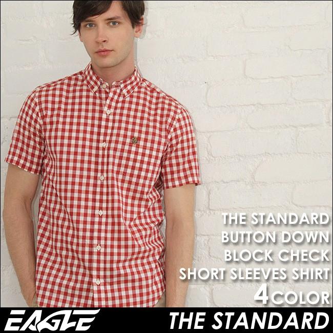 送料無料 シャツ 半袖 メンズ ボタンダウン 大きいサイズ 日本規格 Eagle Standard イーグル 半袖シャツ ワイシャツ Yシャツ カジュアル ブロックチェック Eagle 015 Freshbox 通販 Yahoo ショッピング