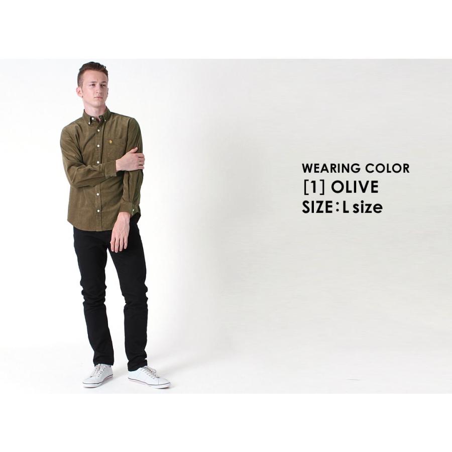 送料無料】 シャツ メンズ 長袖 ボタンダウン コーデュロイ 日本