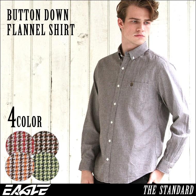 送料無料 シャツ 長袖 厚手 メンズ ボタンダウン チェック ネルシャツ 日本規格 ブランド Eagle Standard イーグル 長袖シャツ プレゼント Eagle 033 Freshbox 通販 Yahoo ショッピング