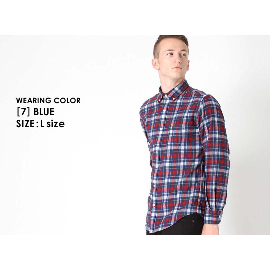 シャツ メンズ 長袖 ボタンダウン ポケット フランネル チェック 日本