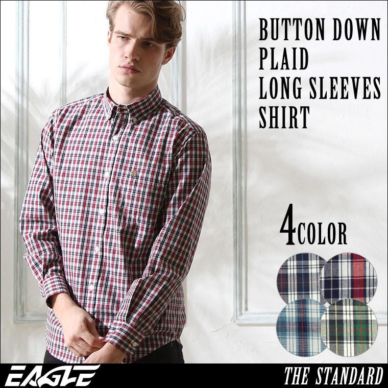 シャツ メンズ 長袖 ボタンダウン チェック 日本規格 Eagle Standard イーグル 長袖シャツ カジュアルシャツ プレゼント Eagle 042 Freshbox 通販 Yahoo ショッピング