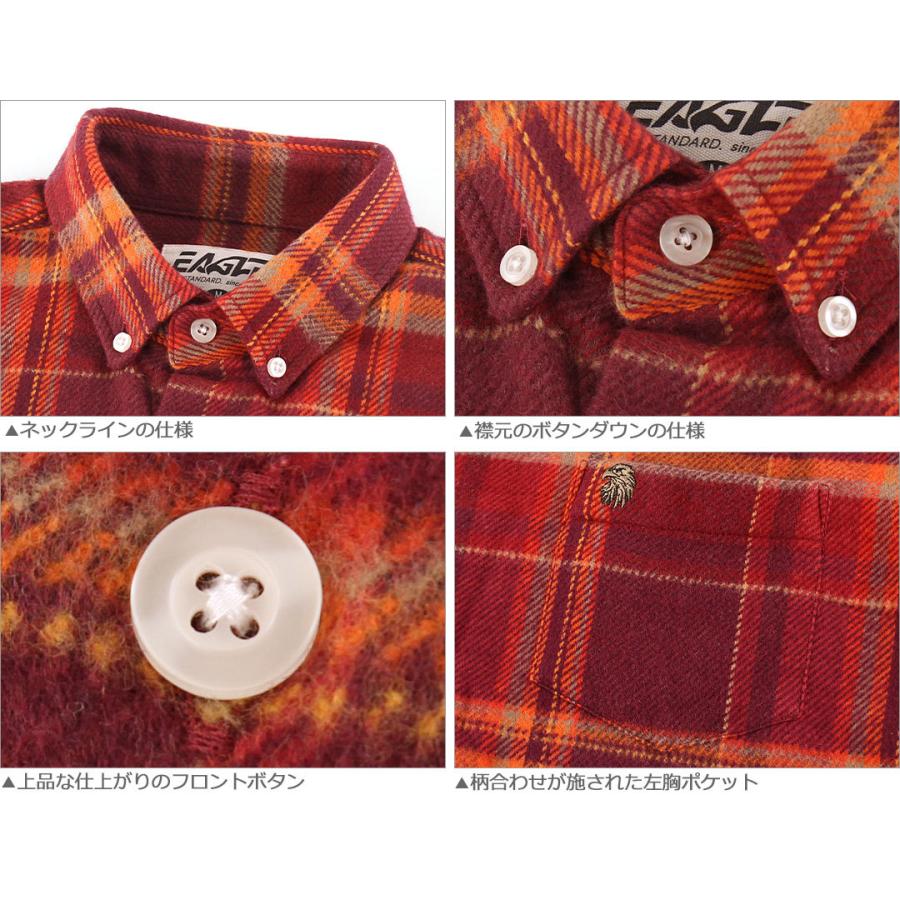 送料無料 ネルシャツ メンズ ブランド ボタンダウン カジュアルシャツ 長袖シャツ 大きいサイズ Eagle Standard イーグル Eagle 058 Eagle 058 Freshbox 通販 Yahoo ショッピング