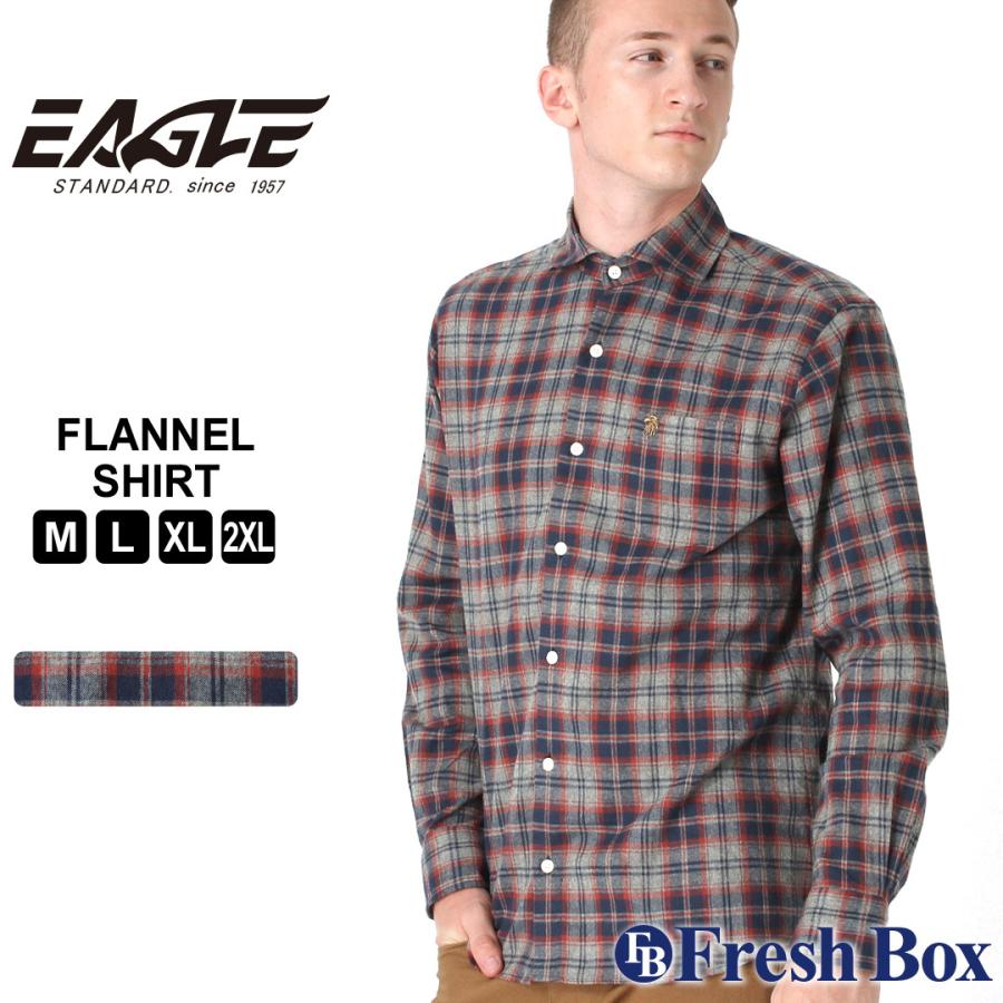 シャツ メンズ ブランド ワイドカラー 日本規格 Eagle Standard イーグル 長袖シャツ ネルシャツ カジュアルシャツ プレゼント Eagle Freshbox 通販 Yahoo ショッピング