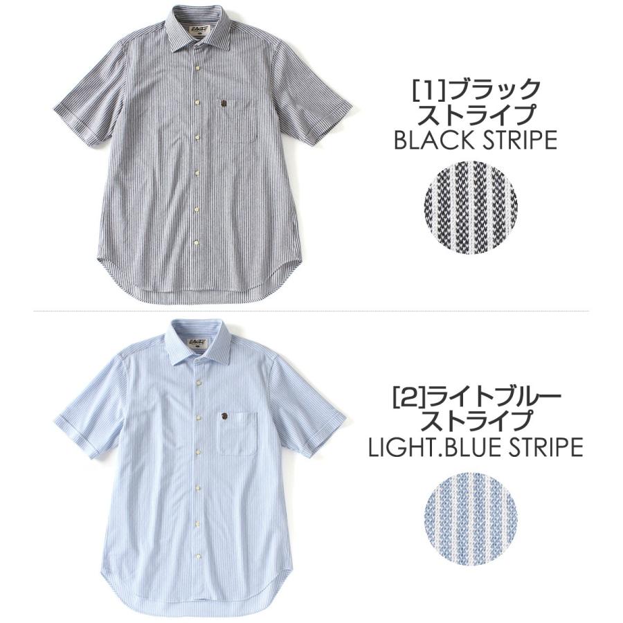 シャツ メンズ 半袖 ワイドカラー チェック 日本規格 EAGLE STANDARD