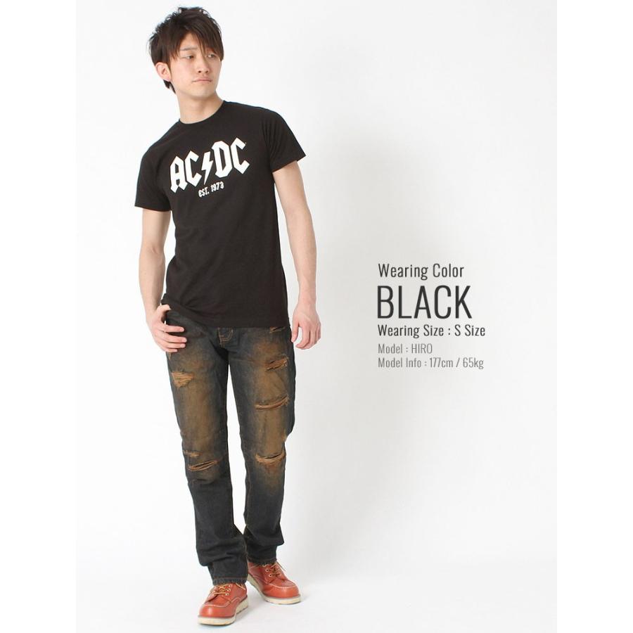 AC DC ロックTシャツ 半袖 メンズ プリント 大きいサイズ USA