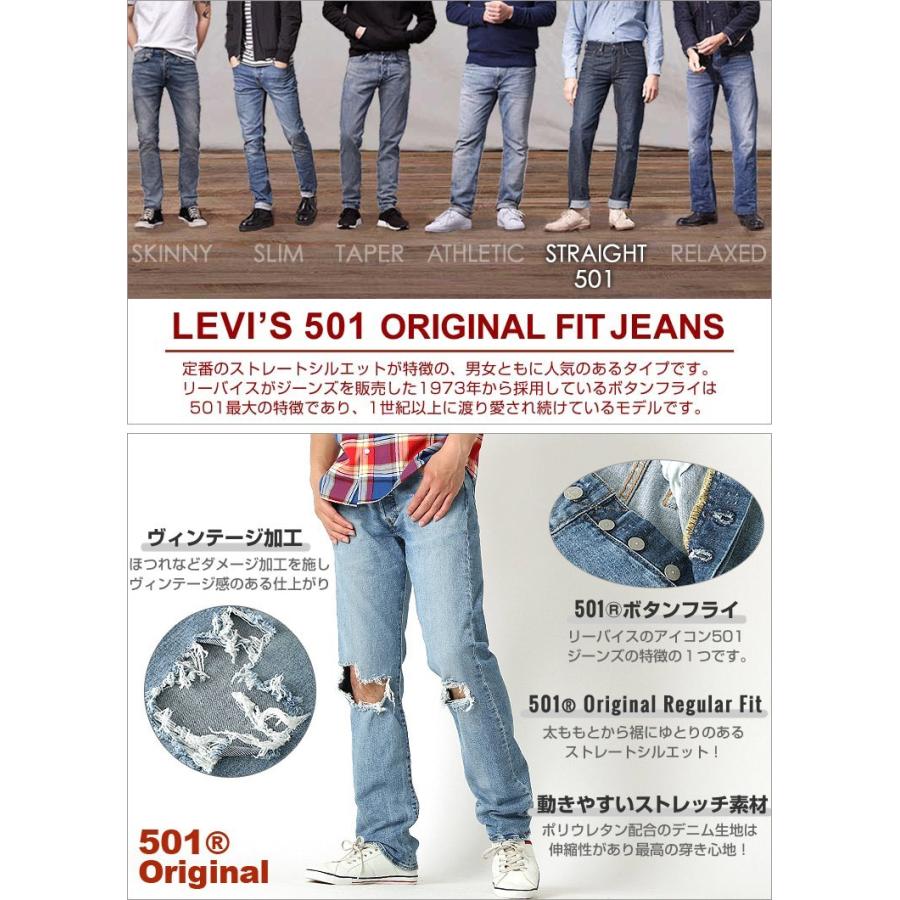 Levi's リーバイス 501 ダメージ ボタンフライ ストレート