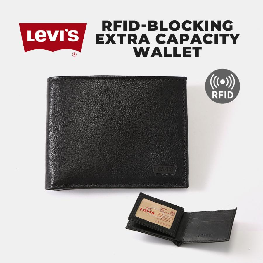 Levi's（リーバイス） 財布 メンズ 二つ折り 合皮 Levis 軽量 薄型