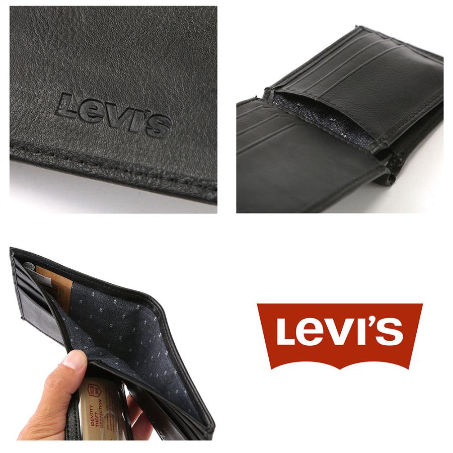 Levi's（リーバイス） 財布 メンズ 二つ折り 合皮 Levis 軽量 薄型