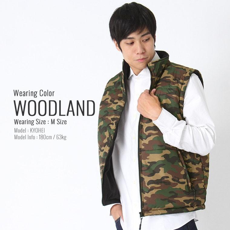 PRO CLUB（プロクラブ） 中綿ベスト 迷彩 フリースライニング メンズ