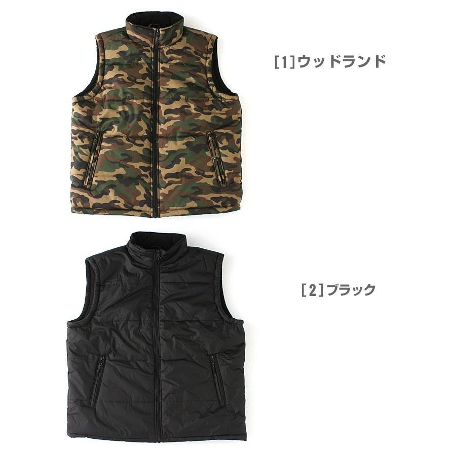 PRO CLUB（プロクラブ） 中綿ベスト 迷彩 フリースライニング メンズ