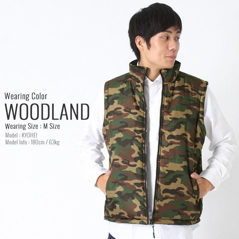 PRO CLUB（プロクラブ） 中綿ベスト 迷彩 フリースライニング メンズ