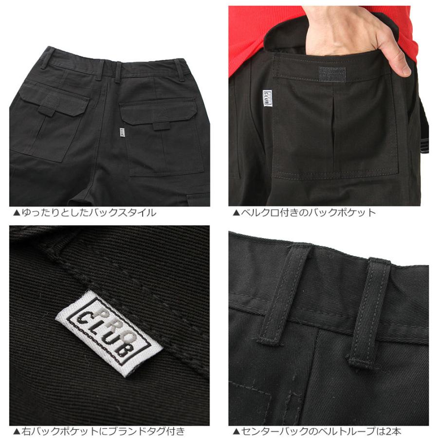 PRO CLUB（プロクラブ） ハーフパンツ メンズカーゴパンツ 短パン 無地
