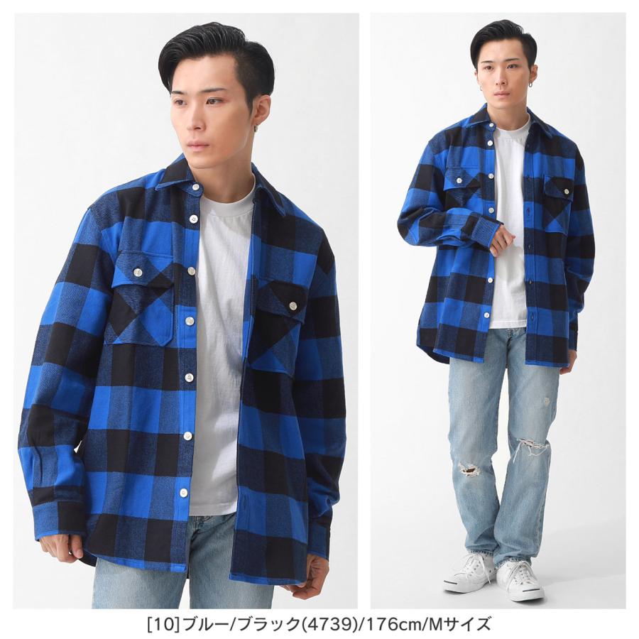 ROTHCO ロスコ シャツ 長袖 ブロック チェック柄 メンズ USA ROTHCO ロスコ シャツ 長袖 ブロック チェック柄 メンズ USA