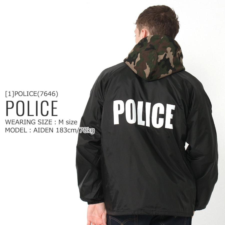 70s USA製 コーチジャケット カンザス州 POLICE ドローコード付き ROTHCO（ロスコ） ジャケット メンズ コーチジャケット バックプリント