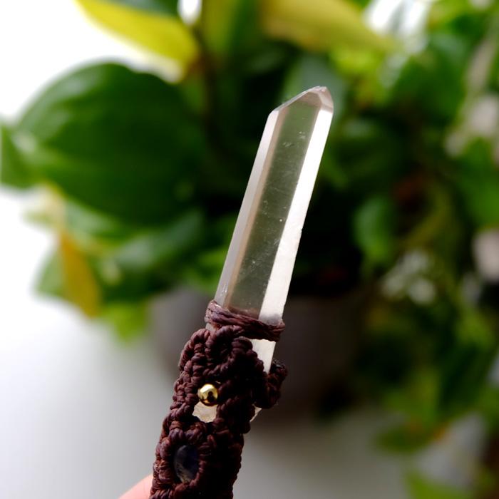 タンジェリンレムリアンクォーツ 水晶ポイント（ブラジル産）・ムーン