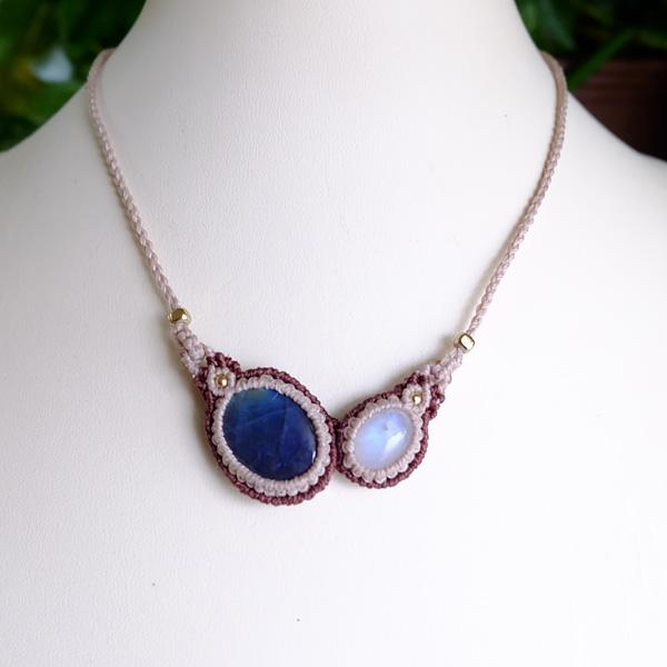 ラブラドライト（マダガスカル産）・ムーンストーン（6月誕生石