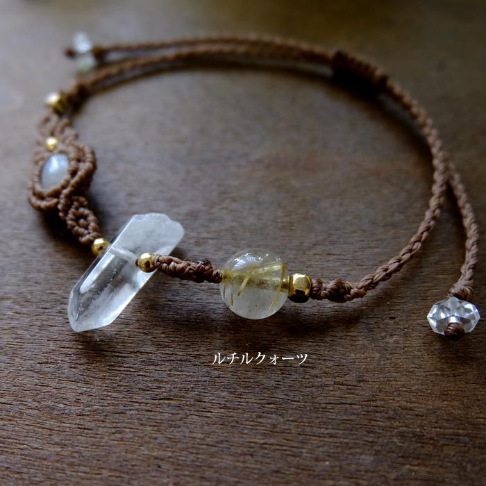 水晶ポイント原石・ムーンストーン（スリランカ産）・ルチルクォーツ