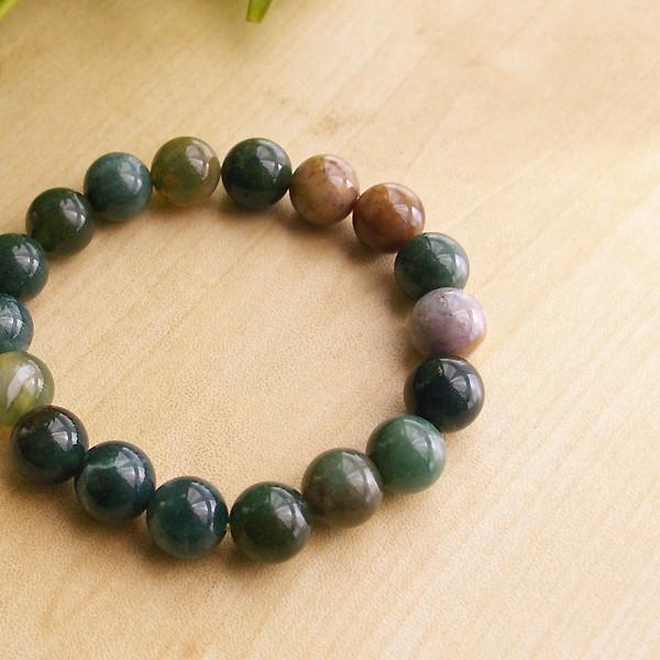 富、健康のアゲート　天然石ブレスレット 10ミリ玉（クリスマスプレゼント・メール便送料無料） |  | 01