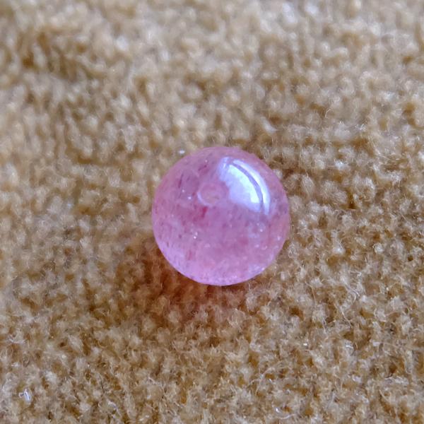 ストロベリークォーツ（アフリカ産）8mm玉× 1粒売り・バラ売り 　良質天然石ビーズ（d017） |  | 01