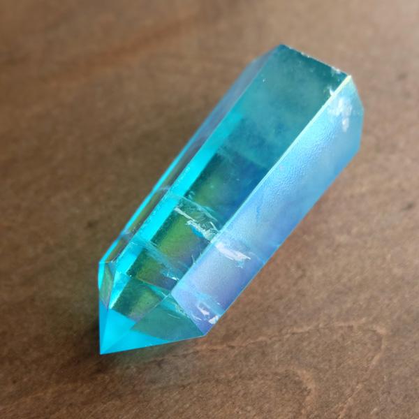 アクアオーラ ポイント原石 （ブラジル産）天然石 鉱物 約50x21x18mm