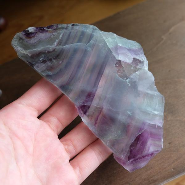 高品質　高透明　原石フローライト プレート　台付き 9f81390a8af3299df079febc8c8d37