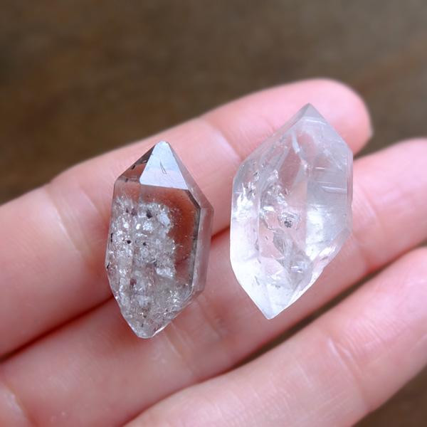 ダブルポイント ヴィジョンクォーツ 水晶 天然石 希少 鉱物 両剣水晶 両剣水晶 ダブルポイント原石 ダブルターミネーテッド（ブラジル産