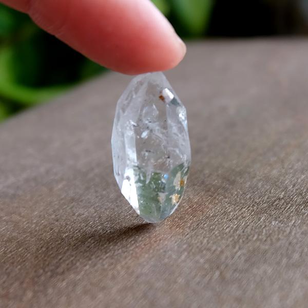 ブラジル産 両剣水晶 ポイント原石（2個入り）天然石・鉱物・石包み