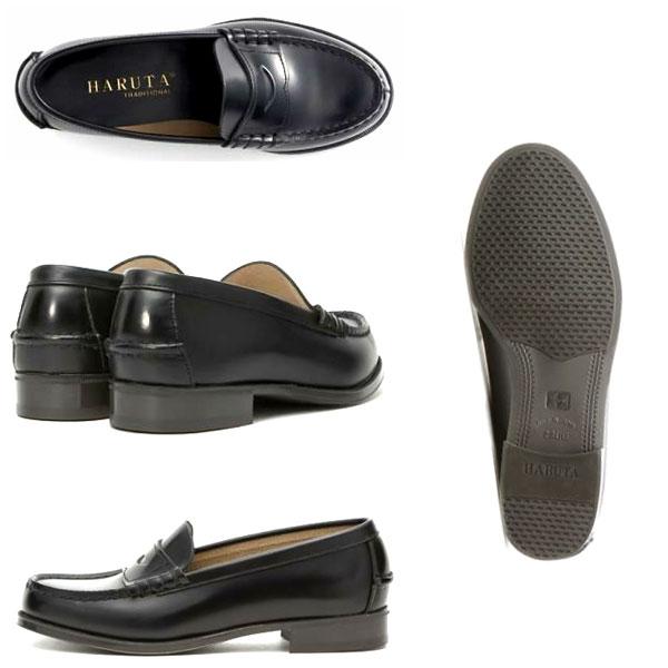 ハルタ/HARUTA コインローファー シューズ #304 [Loafer Shoes][牛革][日本製][2E] [カラー：ブラック]  ■21.5cm〜25.5cm [通学靴/普段履き/]