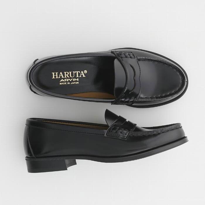 HARUTA（ハルタ） 4514 レディース ローファー 学生 黒 22.5〜25.5cm